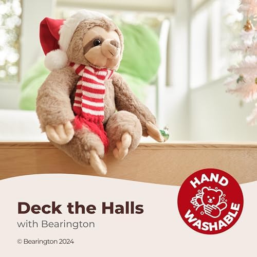 Bearington Christmas Santa Sloth Plushie