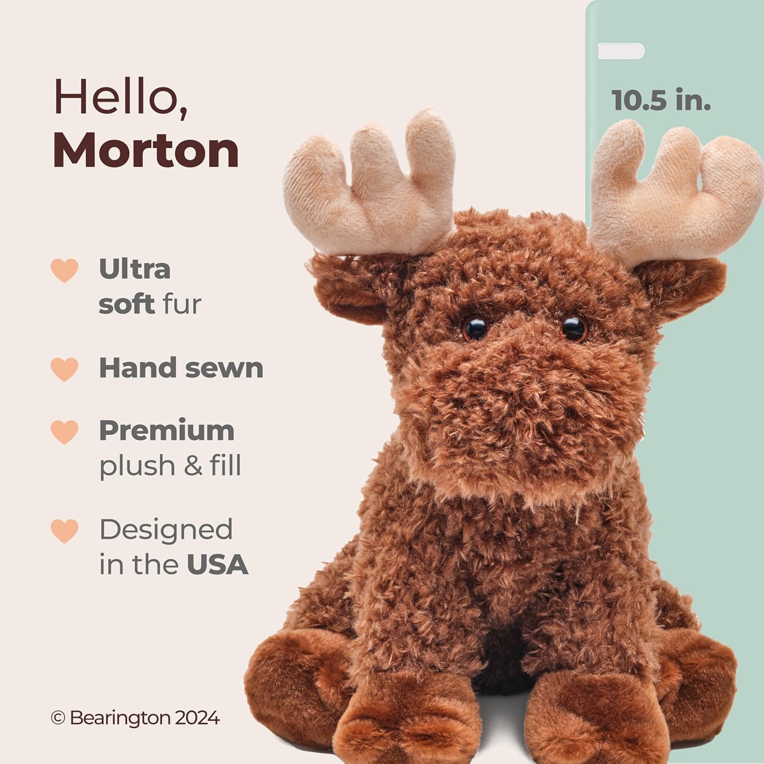Bearington Morton The Moose Stuffed Animal