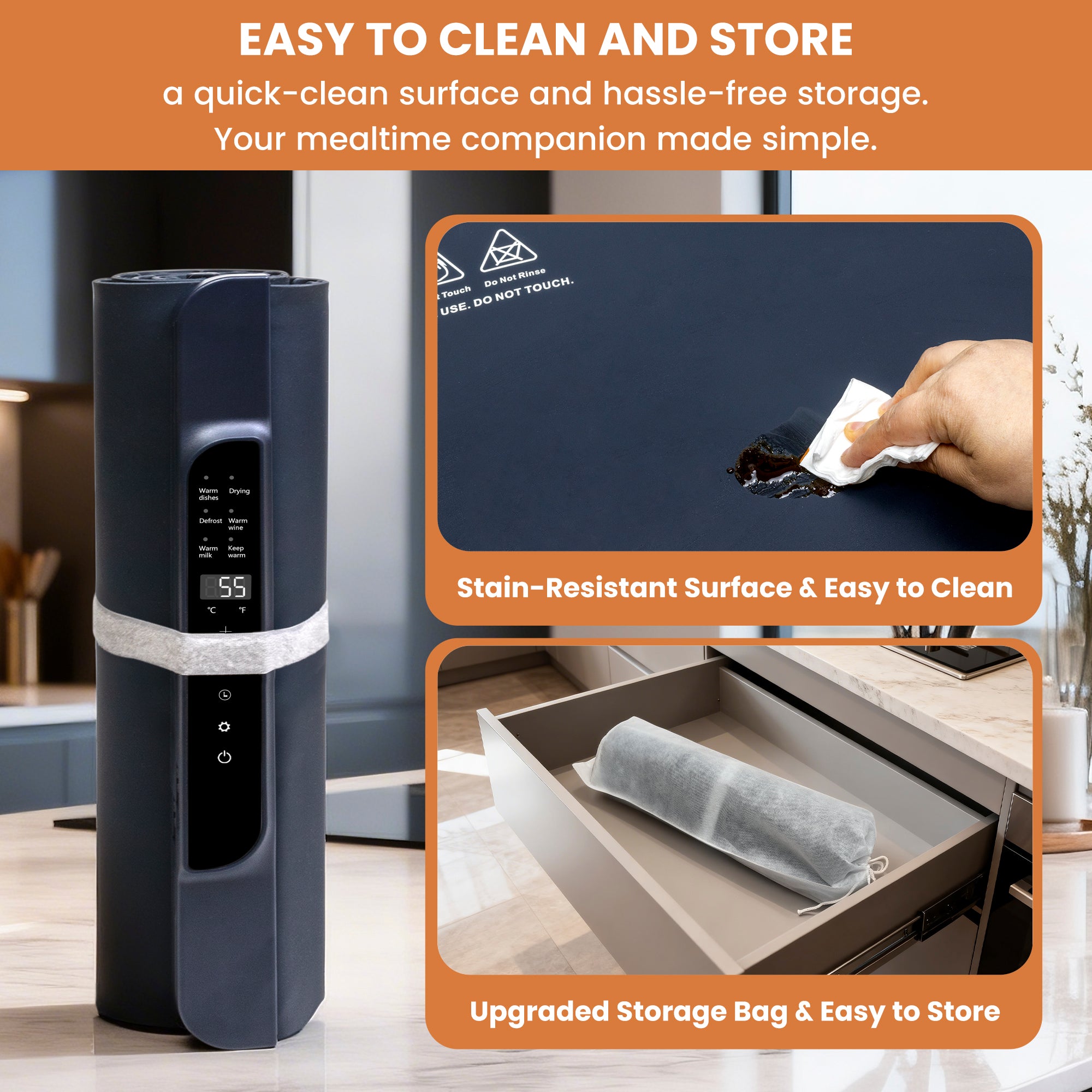 Foldspark Warming Mat for Food